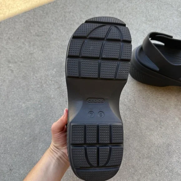 CROCS Dark Gray Platform Sandals - Picture 10 of 15